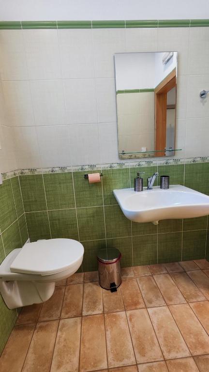 Koupelna v ubytování Apartmány Dačice