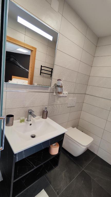 Koupelna v ubytování Apartmány Dačice