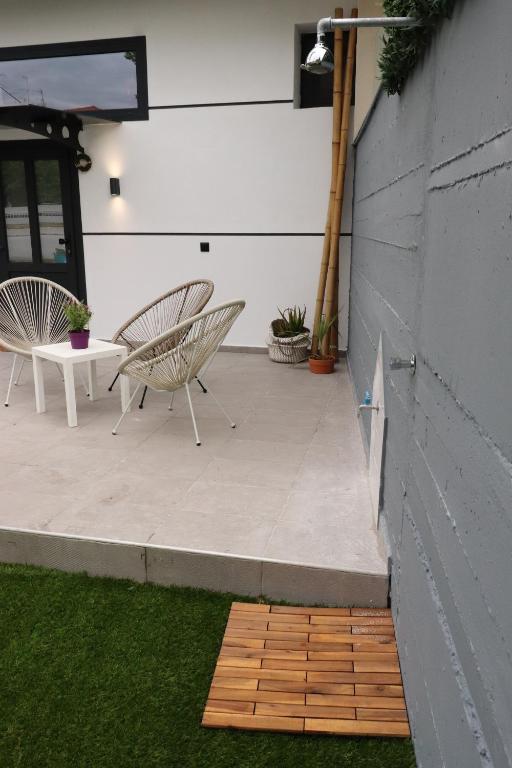 Patio nebo venkovní prostory v ubytování Elia Studio
