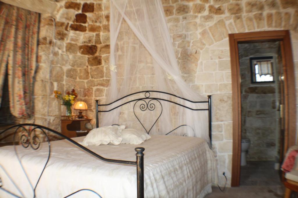 Postel nebo postele na pokoji v ubytování Il Trullo di Nonna Lella