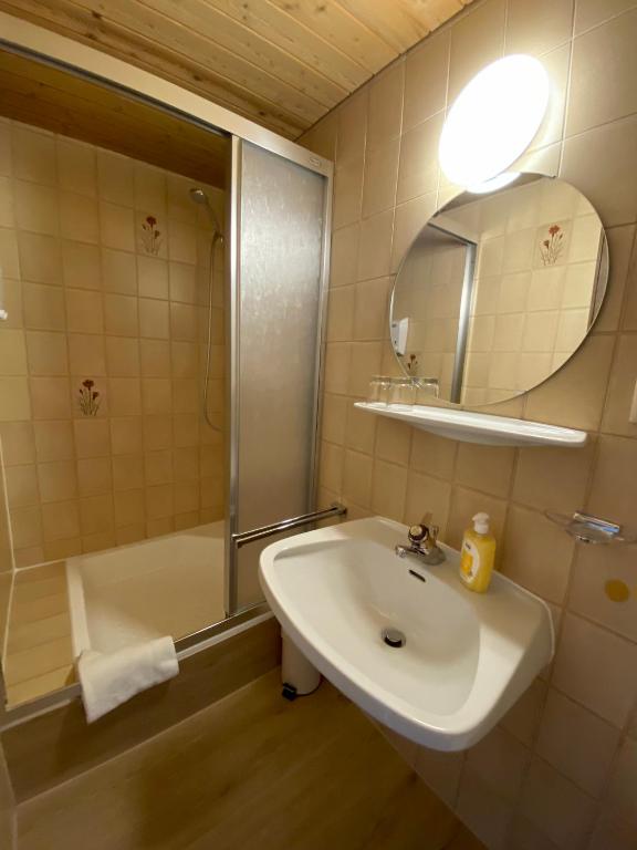 Koupelna v ubytování Haus Tirol Ehrwald