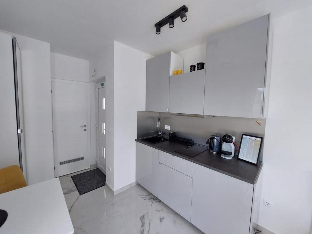 Kuchyňa alebo kuchynka v ubytovaní Ferienhaus MAESTRAL - Kastel Kambelovac