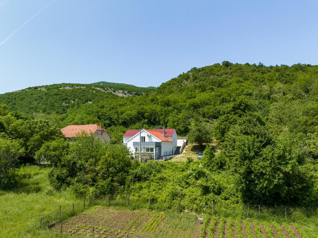 a house in the middle of a hill at Holiday House Zrmanja Vrelo in Krupa