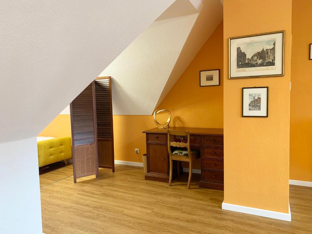 Postel nebo postele na pokoji v ubytování Ferienwohnung am Südwall All INCLUSIVE