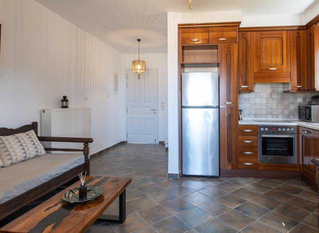 Kuchyň nebo kuchyňský kout v ubytování Sea Lilies Suites