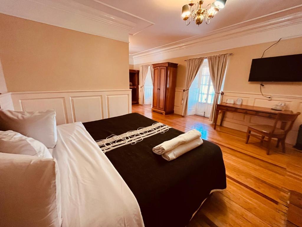 TV a/nebo společenská místnost v ubytování Hotel Real Del Monte