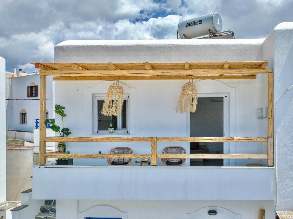Balkon lub taras w obiekcie Pregadi Cycladic Suite