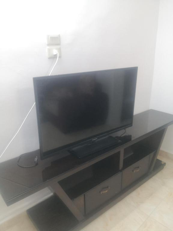 TV a/nebo společenská místnost v ubytování White tulips apartment الزنبقة البيضاء