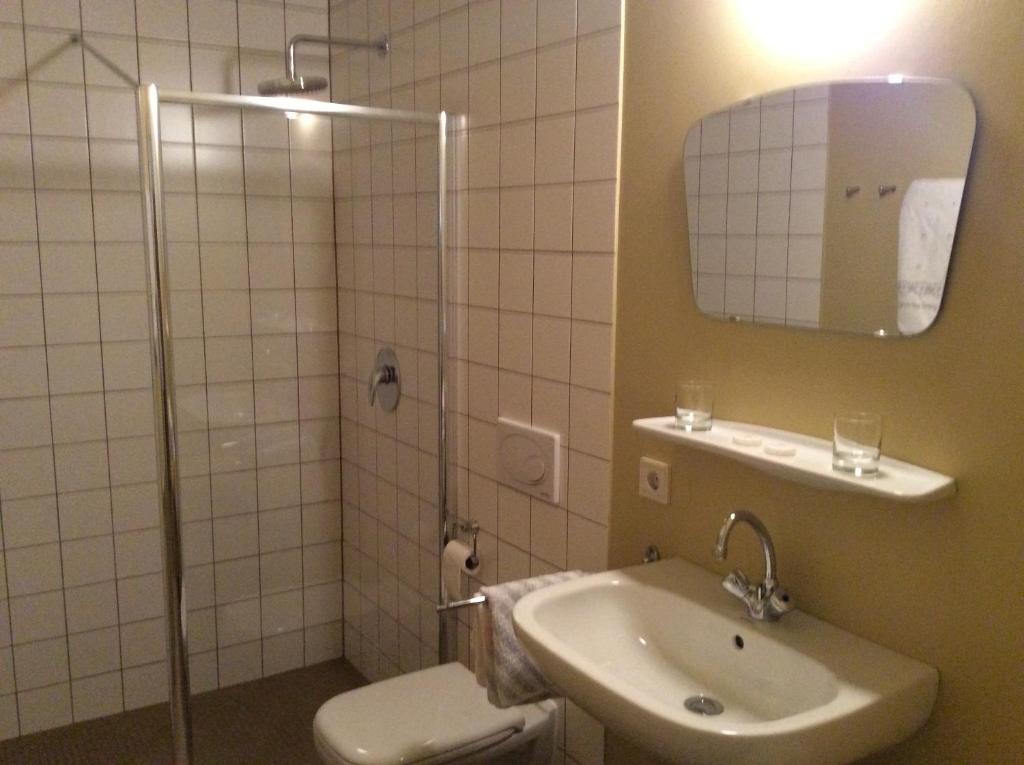 Koupelna v ubytování Hotel Garni - Appartements Fuksas