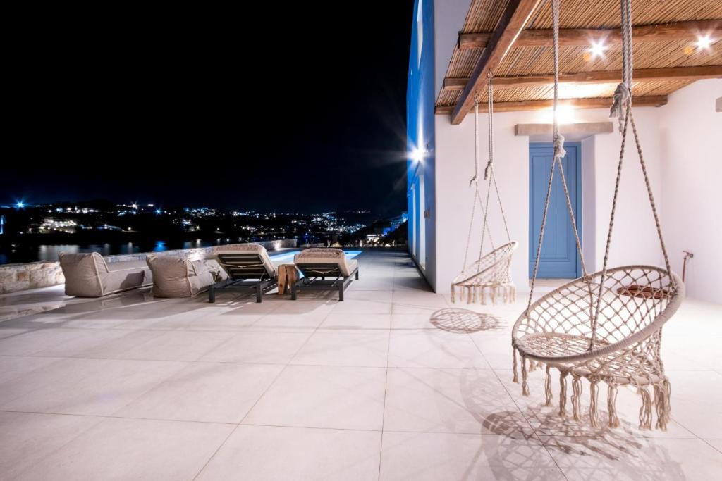 Balkon lub taras w obiekcie Star villa by Bestofmikonos
