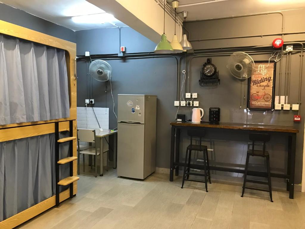 Dapur atau dapur kecil di Hong Kong Hostel