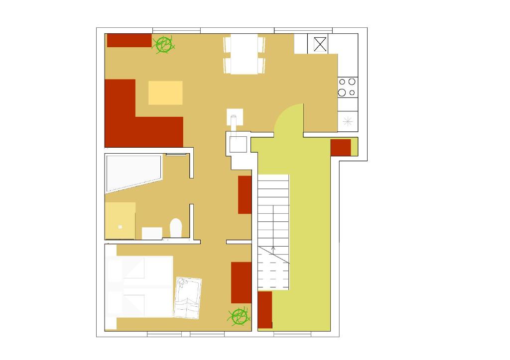 Půdorys ubytování Ferienwohnung Inga