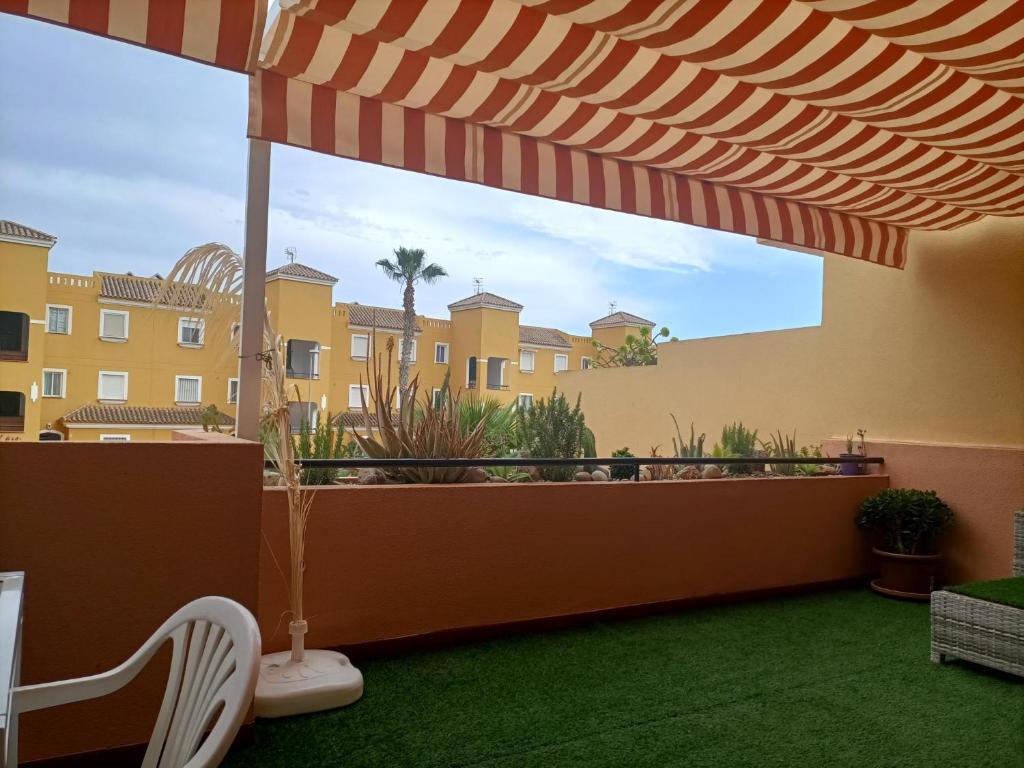 Balkón alebo terasa v ubytovaní PARQUE VERA Naturista FKK PLAYA, free Wifi