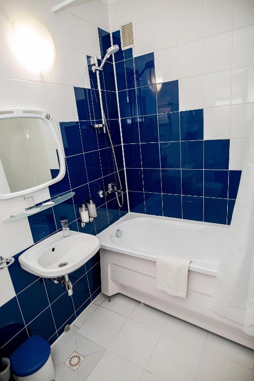 Koupelna v ubytování Hotel Tomas