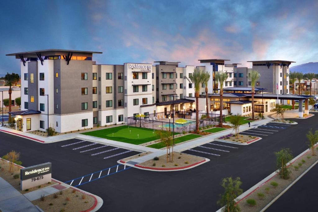 a rendering of a hotel with a parking lot at Residence Inn by Marriott La Quinta in La Quinta