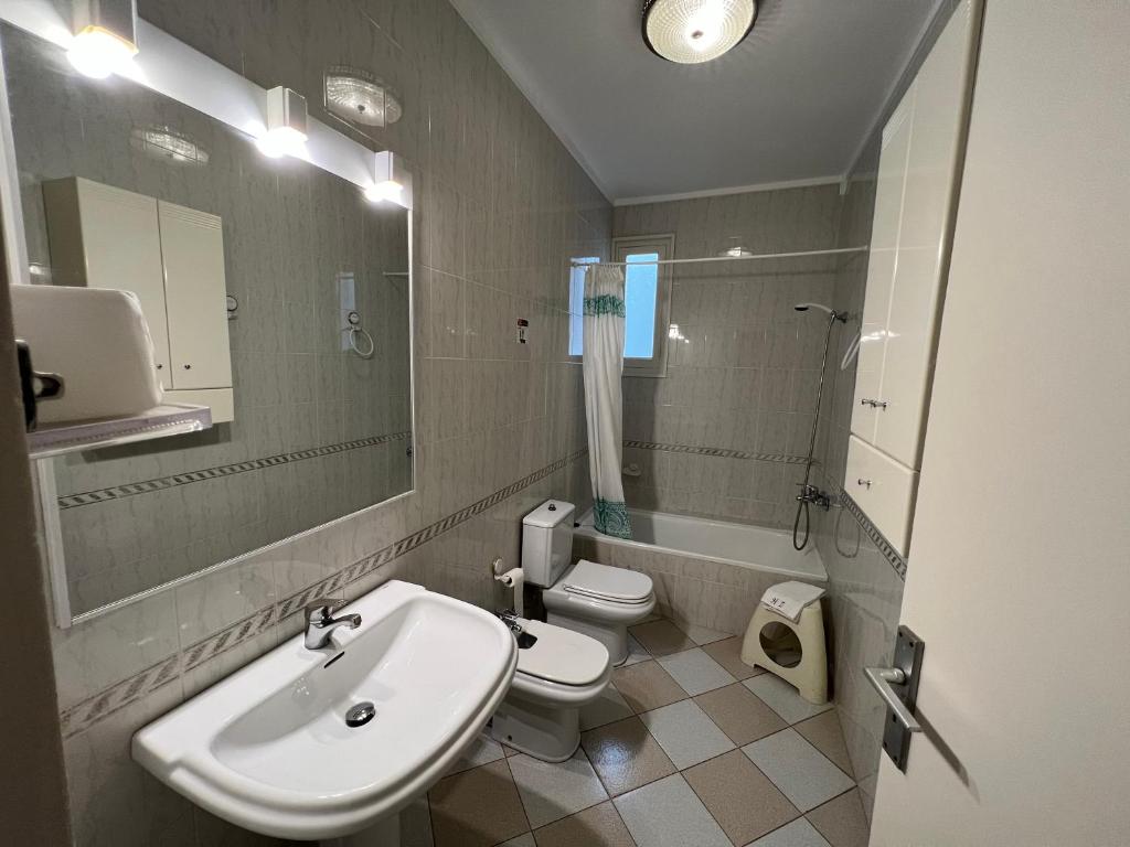 Koupelna v ubytování Hostal Zurich