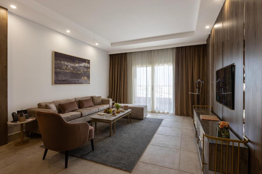 TV a/nebo společenská místnost v ubytování Gewan Resort New Alamein
