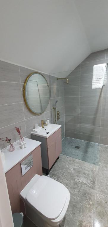 Koupelna v ubytování La Haule Manor