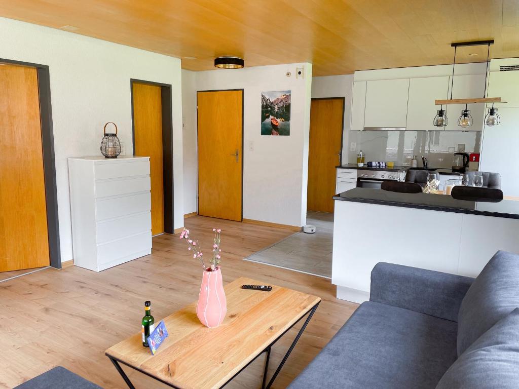 Kuchyň nebo kuchyňský kout v ubytování Swiss Alps Lodge