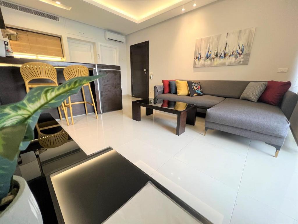 Posezení v ubytování Beachfront Chalet in Aqualand Resort - Batroun