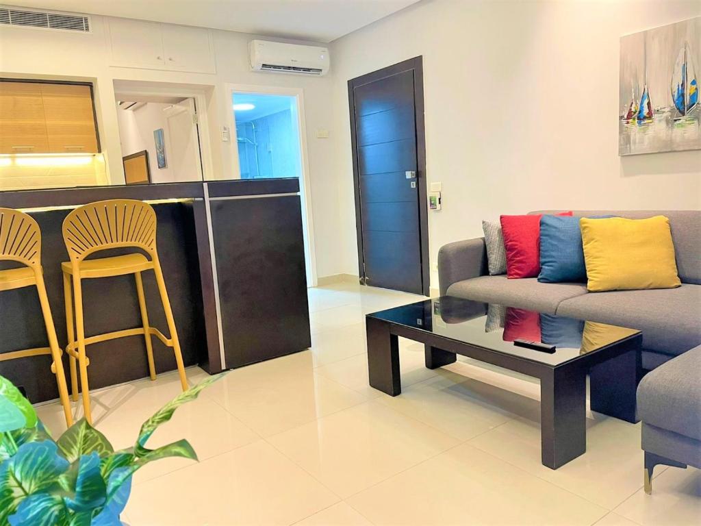Posezení v ubytování Beachfront Chalet in Aqualand Resort - Batroun