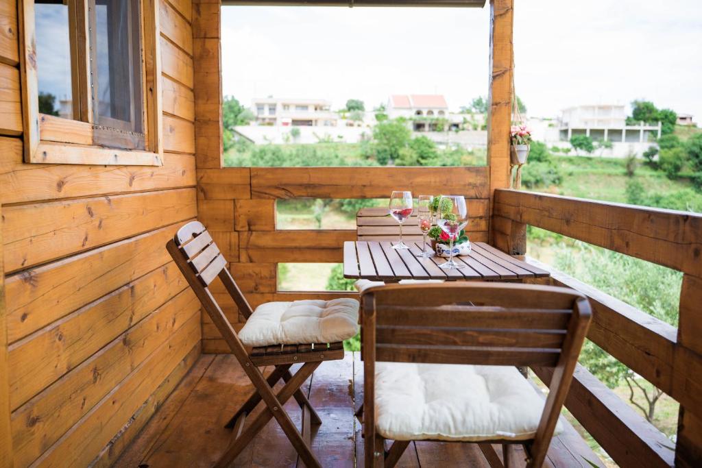 Balkón nebo terasa v ubytování Madre Natura Glamping