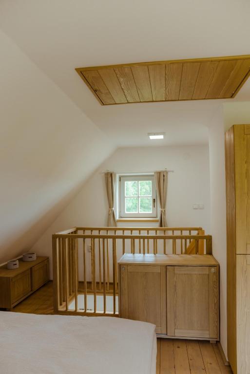 Postel nebo postele na pokoji v ubytování Chata Šedivka