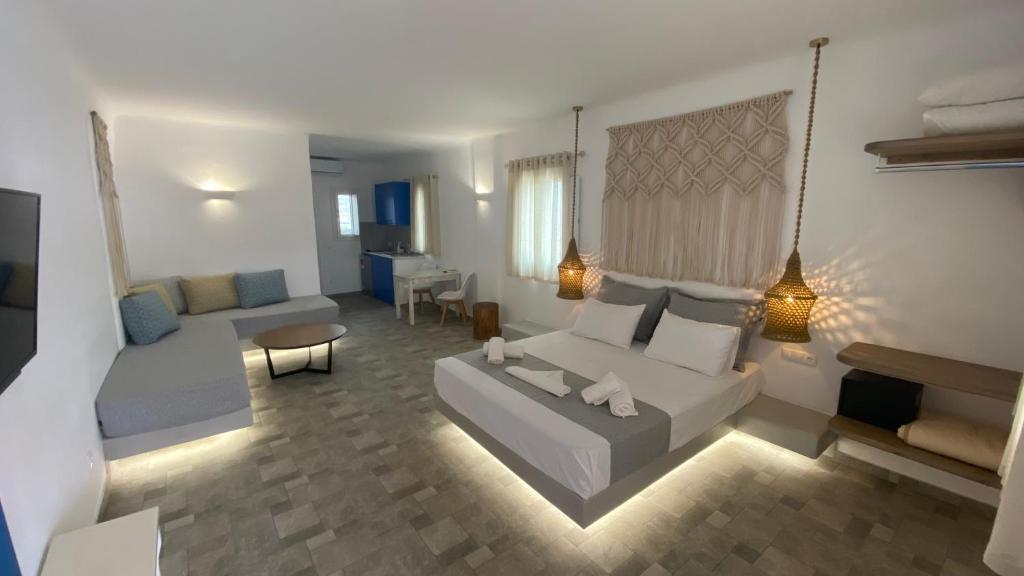 Posezení v ubytování Alexandros Mykonos