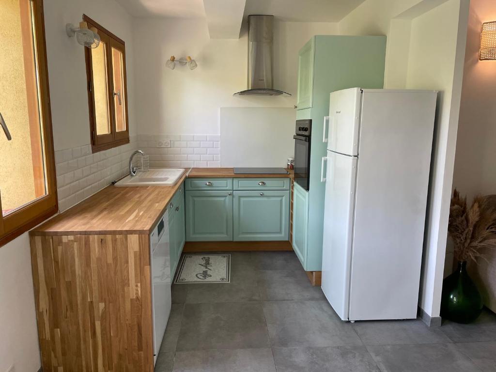 Kuchyňa alebo kuchynka v ubytovaní Appartement avec jardin privatif