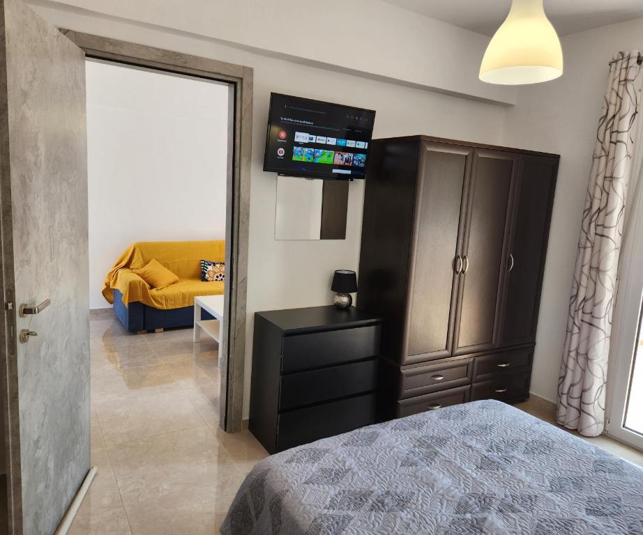 Postel nebo postele na pokoji v ubytování Kos Harmony Apartments