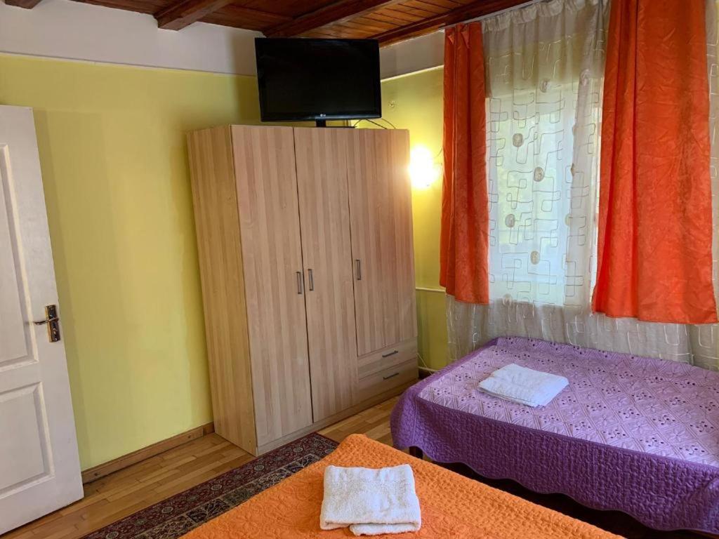 Postel nebo postele na pokoji v ubytování Constantinescu A