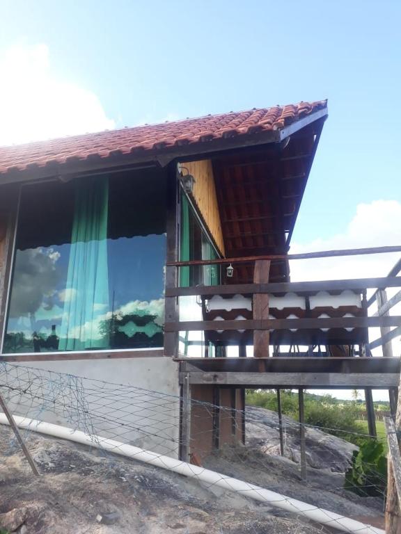 Balkón nebo terasa v ubytování Chalé Mirante da Pedra