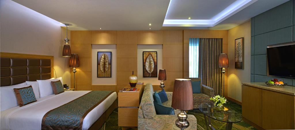 TV a/nebo společenská místnost v ubytování Radisson Resort & Spa Kandla