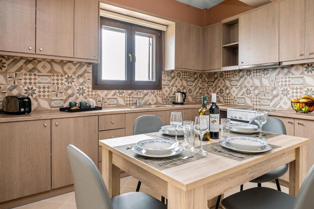 Kuchyň nebo kuchyňský kout v ubytování Lakis Residence