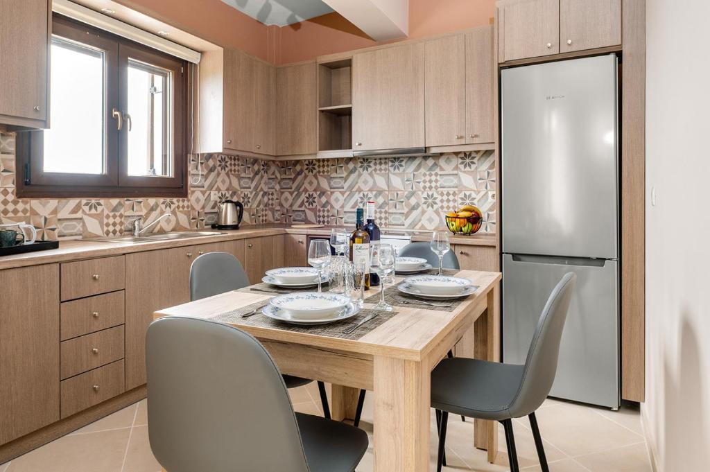 Kuchyň nebo kuchyňský kout v ubytování Lakis Residence