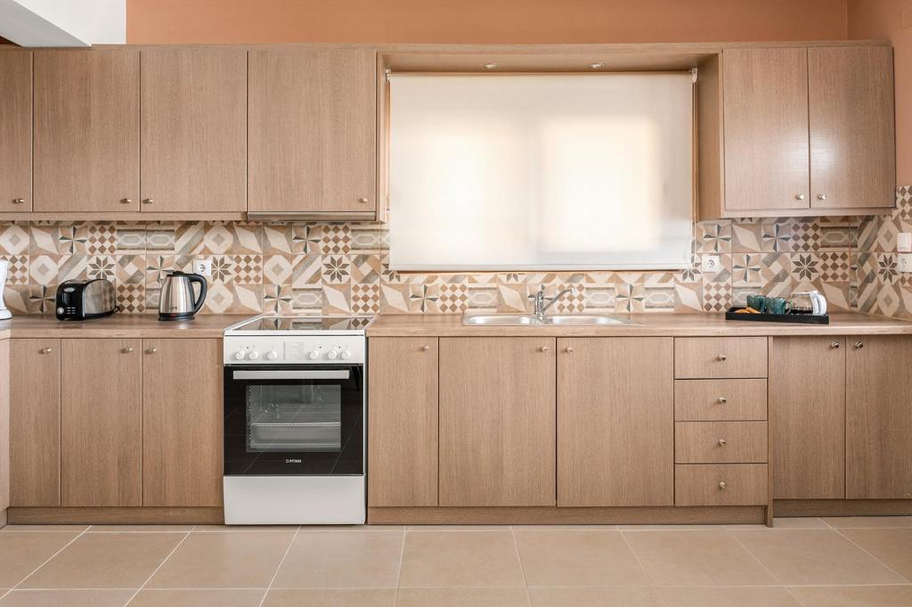 Kuchyň nebo kuchyňský kout v ubytování Lakis Residence