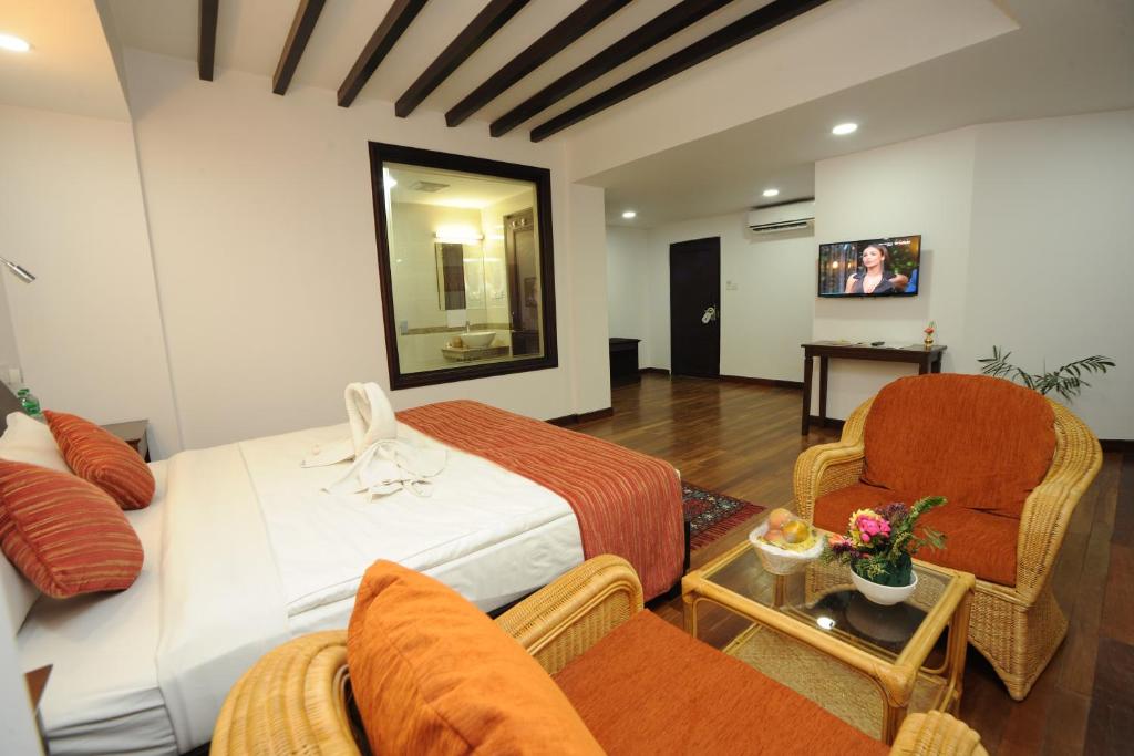 TV a/nebo společenská místnost v ubytování Apsara Boutique Hotel