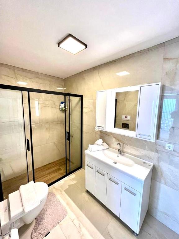 A bathroom at BODRUM BURCU VILLA , Magnificent Sea View, Cozy, Free Otopark, Free Wifi