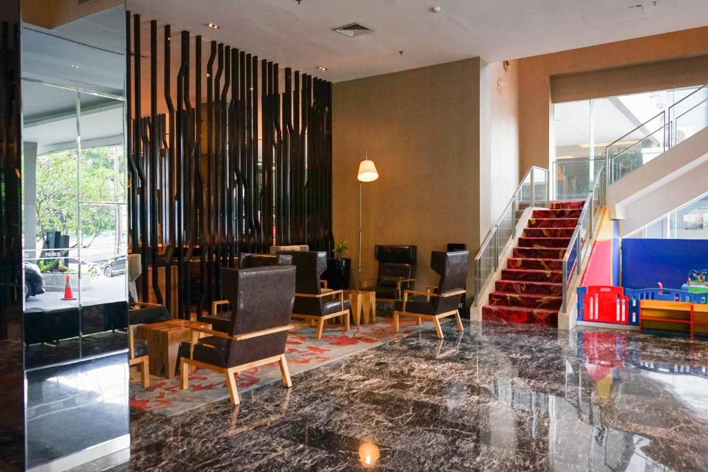 Posezení v ubytování The Premiere Hotel Pekanbaru