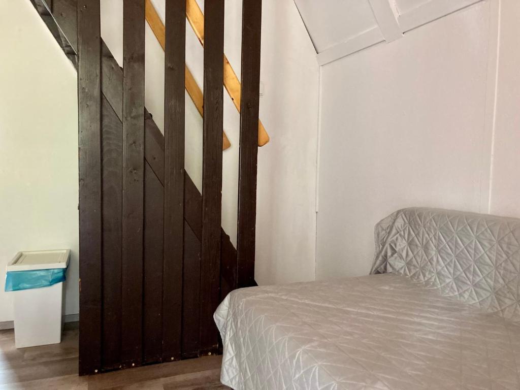 Postel nebo postele na pokoji v ubytování Chatová osada Zelený Háj