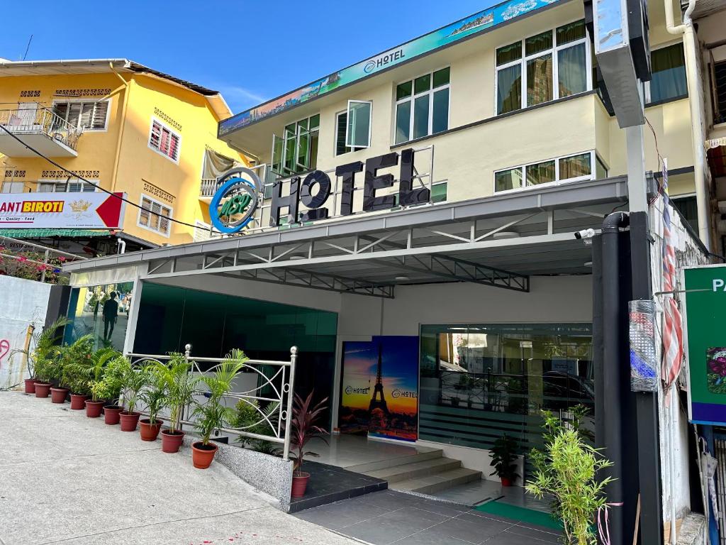 a hotel with a sign on the front of it at Hotel MSP in Kuala Lumpur