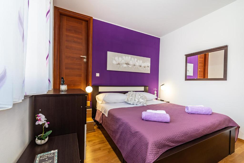 Postel nebo postele na pokoji v ubytování Apartment Nekić Posedarje