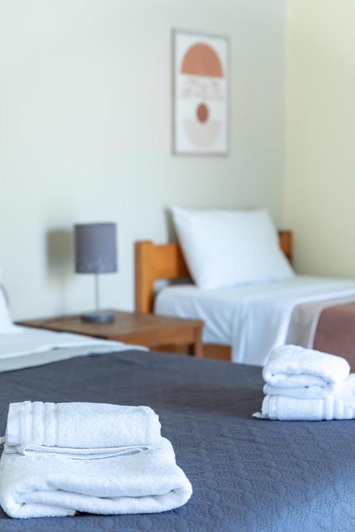 Postel nebo postele na pokoji v ubytování Zois Apartments