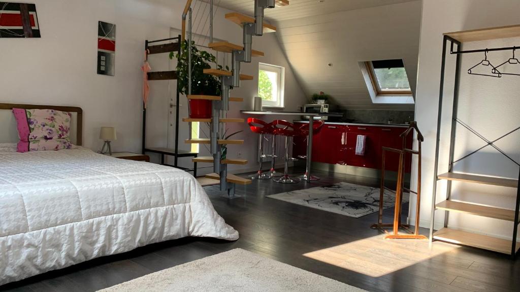 Posteľ alebo postele v izbe v ubytovaní Chalet l Écrin Vert