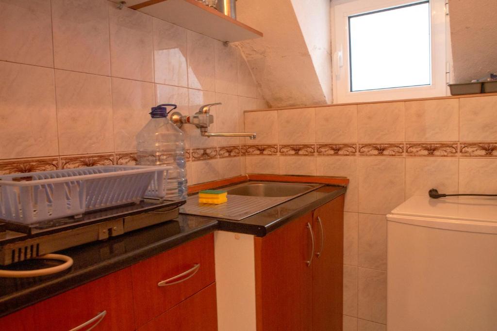 Kuchyň nebo kuchyňský kout v ubytování Villa Horizon Canj