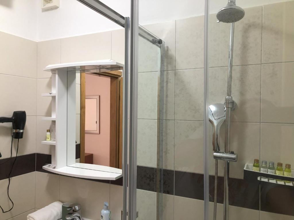 Koupelna v ubytování Apartments Trlika