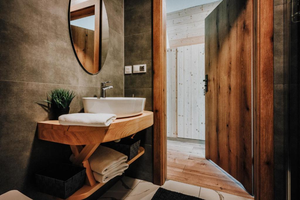 Kúpeľňa v ubytovaní Apartamenty Widok Tatr