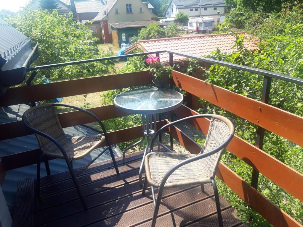Balkón nebo terasa v ubytování Przy morzu