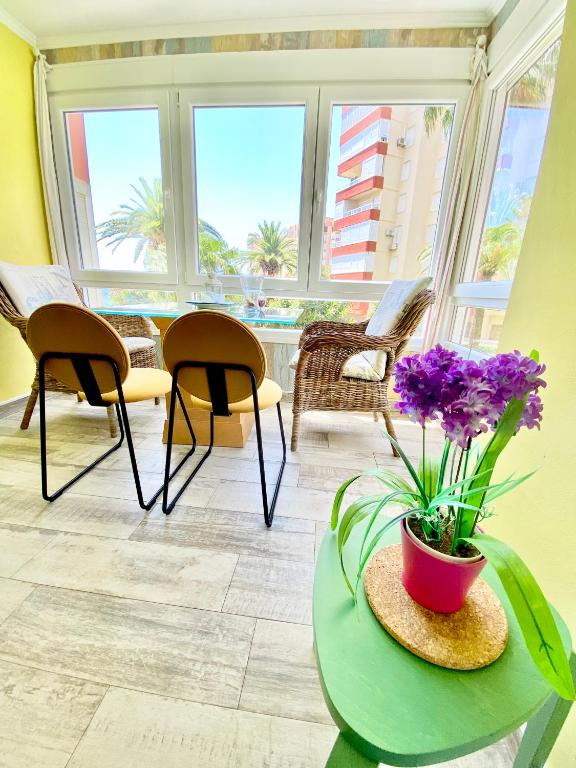 A balcony or terrace at Estudio Sol del Mar