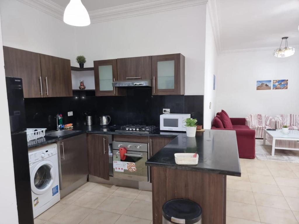 Kuchyň nebo kuchyňský kout v ubytování Lilly Apartments